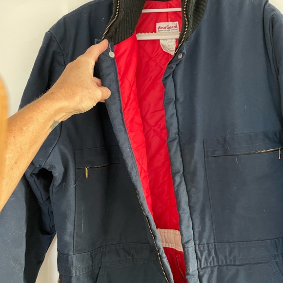 WearGuard Red and Navy insulated coveralls Large - Picture 3 of 14